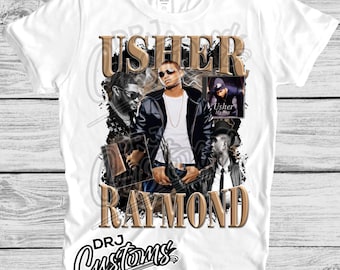 Usher Raymond png , Usher Tshirt design, ready to print, printable design, hiphop artist, rapper, rap tee, R&B design, 300 dpi