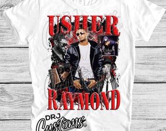 Usher Raymond png , Usher Tshirt design, ready to print, printable design, hiphop artist, rapper, rap tee, R&B design, 300 dpi