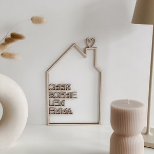 House with name I House with family name I Personalized wooden house I Gift idea for moving in I Topping out ceremony