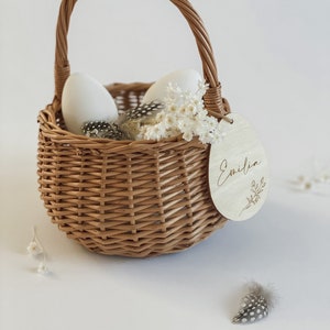 Personalized Easter basket I Easter nest I Egg pendant for Easter basket I Easter decoration I Wooden pendant engraved