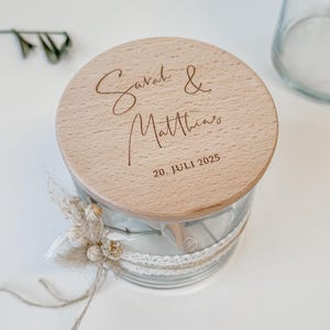 Storage jar - personalized with 2 first names | Personalized wedding gift | Gift idea for weddings, engagements, anniversaries