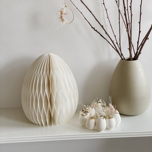 Uovo di Pasqua di carta | Uovo a nido d'ape 10, 15 o 30 cm | Decorazione pasquale | Decorazione scandinava