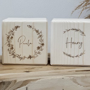Personalized wooden money box I Money box with name I Gift for birth, baptism or school enrollment