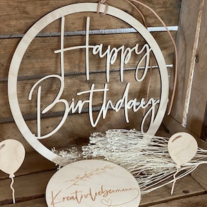 Holzschild - Happy Birthday