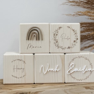 Personalized wooden money box I Money box with name I Gift for birth, baptism or school enrollment image 6