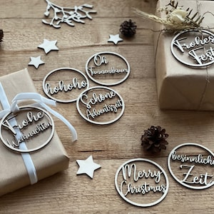Geschenkanhänger Weihnachten Ø8cm
