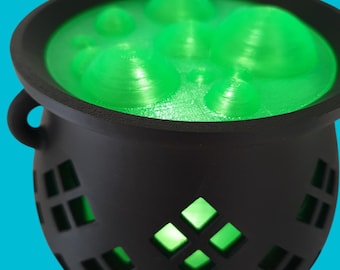 3D Printed Halloween Cauldron Tealight Holder: Spooky Home Decor