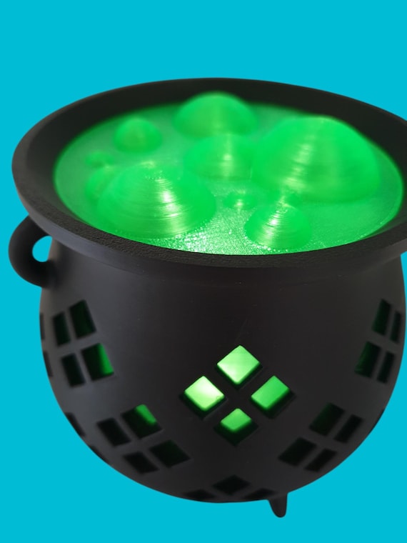 3D Printed Halloween Cauldron Tealight Holder: Spooky Home Decor