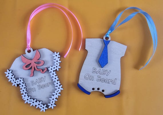 Baby On Board Car Holder Ornament Newborn Gift