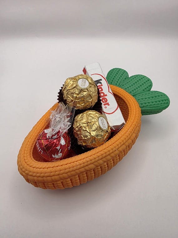 3D Printed Easter Carrot Backet/Gift /Sweet Container