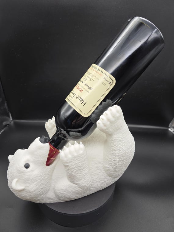 Polar Bear Wine Bottle Holder/3d Printed/Unique
