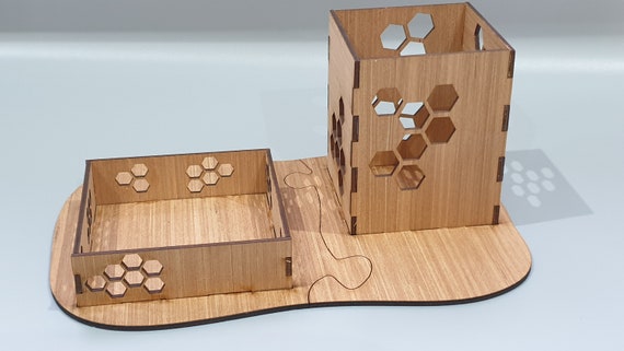 Plywood Desk Organiser: Pen Holder, Unique Design