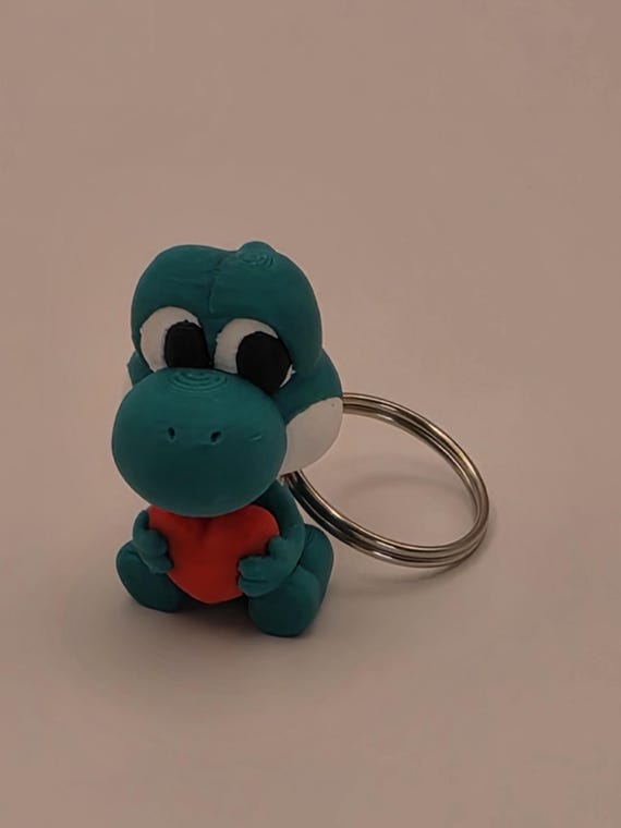 Mario-Inspired (Yoshi) Mini Figure Keychain – Retro Gamer Bag Charm, Collectible Accessory