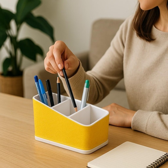 3D Printed Pen Holder: Modern Desk Organizer
