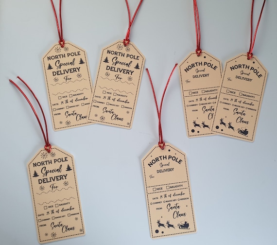 North Pole Special Delivery Christmas Gift Tag Set