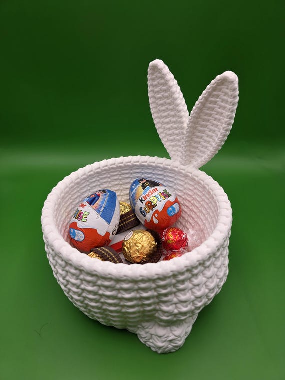 3D Printed Easter Bunny Gift Bowl/Bunny Ears Candy Storage/Sweets Container