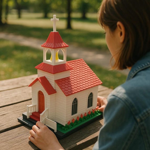 3D Printed Church Birdhouse: Unique Outdoor Garden Decor