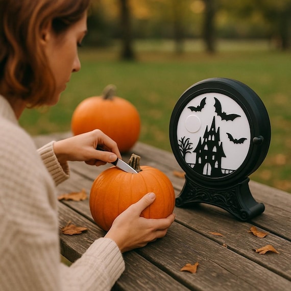 3D Printed Halloween Tealight Holder: Interchangeable Creepy Scenes