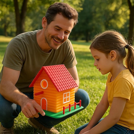 Large colourful Birdfeeder/Birdhouse/Unique Birdhouse