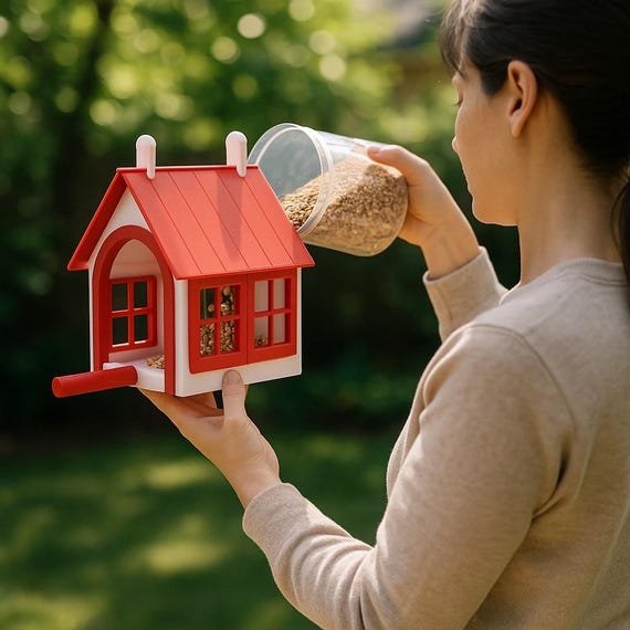 Small Bird feeder/Unique/Colourful/Hanging Feeder