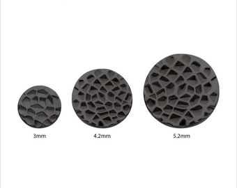 Black PVD Titanium Hammered Disk Body Jewelry | Minimalist Goth Philtrum Ear Piercing