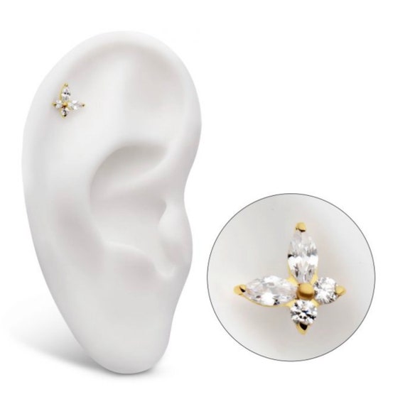 Orecchini In Oro 10K A Forma Di Cerchio Con Zircone Tondo - Foto 2