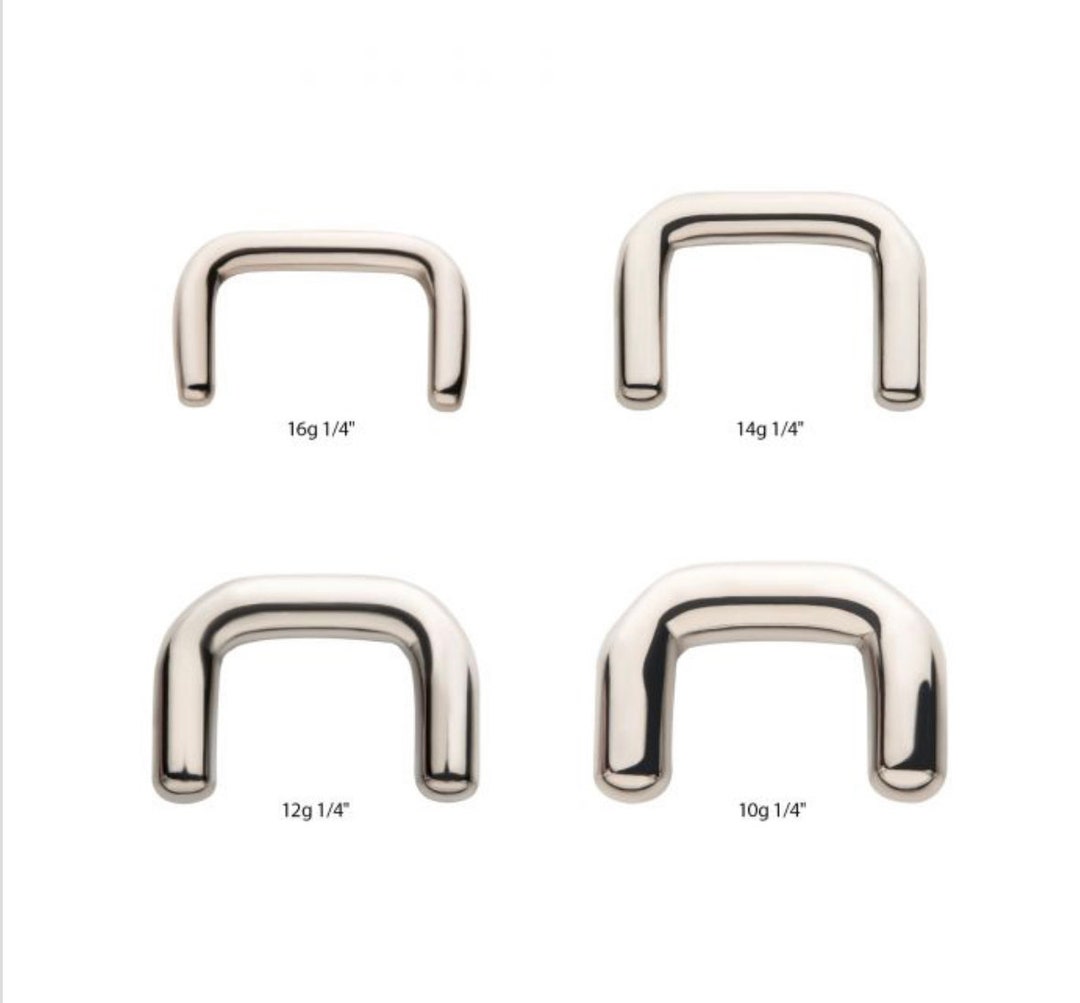 Titanium Mini Septum Staple Retainer Septum Retainer Hidden Jewelry for