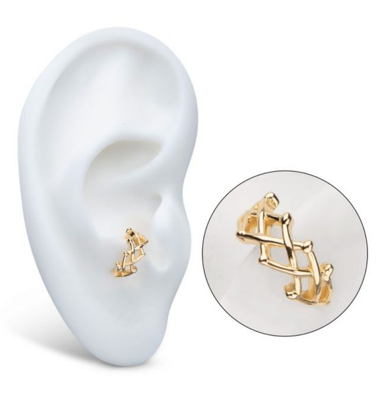 14kt Yellow Gold Woven Crown of Thorns Side Facing Hinged Segment