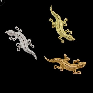 rose gold | yellow gold | white gold lizard earring | lizard piercing | lizard jewelry | animal jewelry | conch jewelry | cute piercing