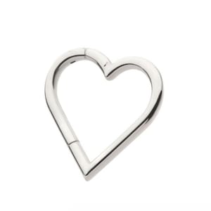 Titanium heart shaped clicker | daith heart | daith jewelry | heart shaped jewelry | daith heart | daith clicker | body jewelry | 16 gauge