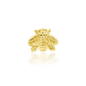 14kt gold bee earring  | rose gold piercing | white gold piercing | nose piercing | nose piercing | dainty bo