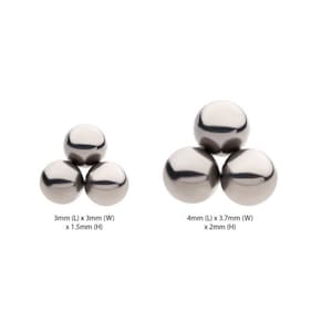 Titanium threadless trinity ball earring | minimalist jewelry | titanium jewelry | body jewelry | nose jewelry | cartridge jewelry