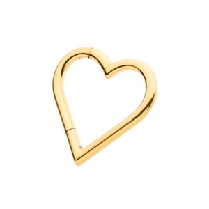 Titanium heart shaped clicker | daith heart | daith jewelry | heart shaped jewelry | daith heart | daith clicker | body jewelry | 16 gauge