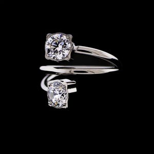 Titanium double ended twist side facing hinged spike clicker | spike jewelry | spike cartridge jewelry | faux triple hoop