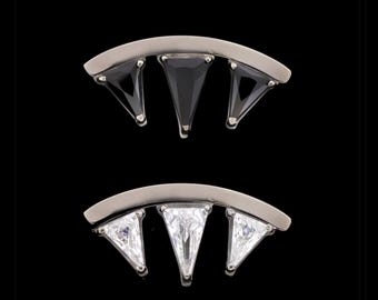 titan trippel spikad dold helix piercing | spikörhänge | silver spikörhänge | dold helix piercing
