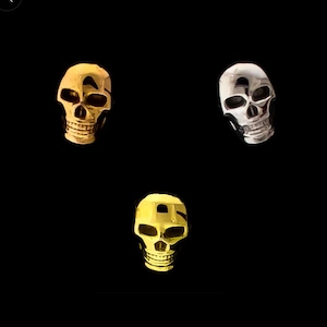 goldenes fadenloses Totenkopf-Piercing | Totenkopf Schmuck | Gothic Schmuck | Schmuck schwarz | rosé gold Piercings | Weißgold-Piercing