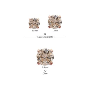 14Kt Rose Gold Threadless with Prong Set Round CZ Top | ear piercing | nose piercing | rose gold nose piercing | rose gold jewelry