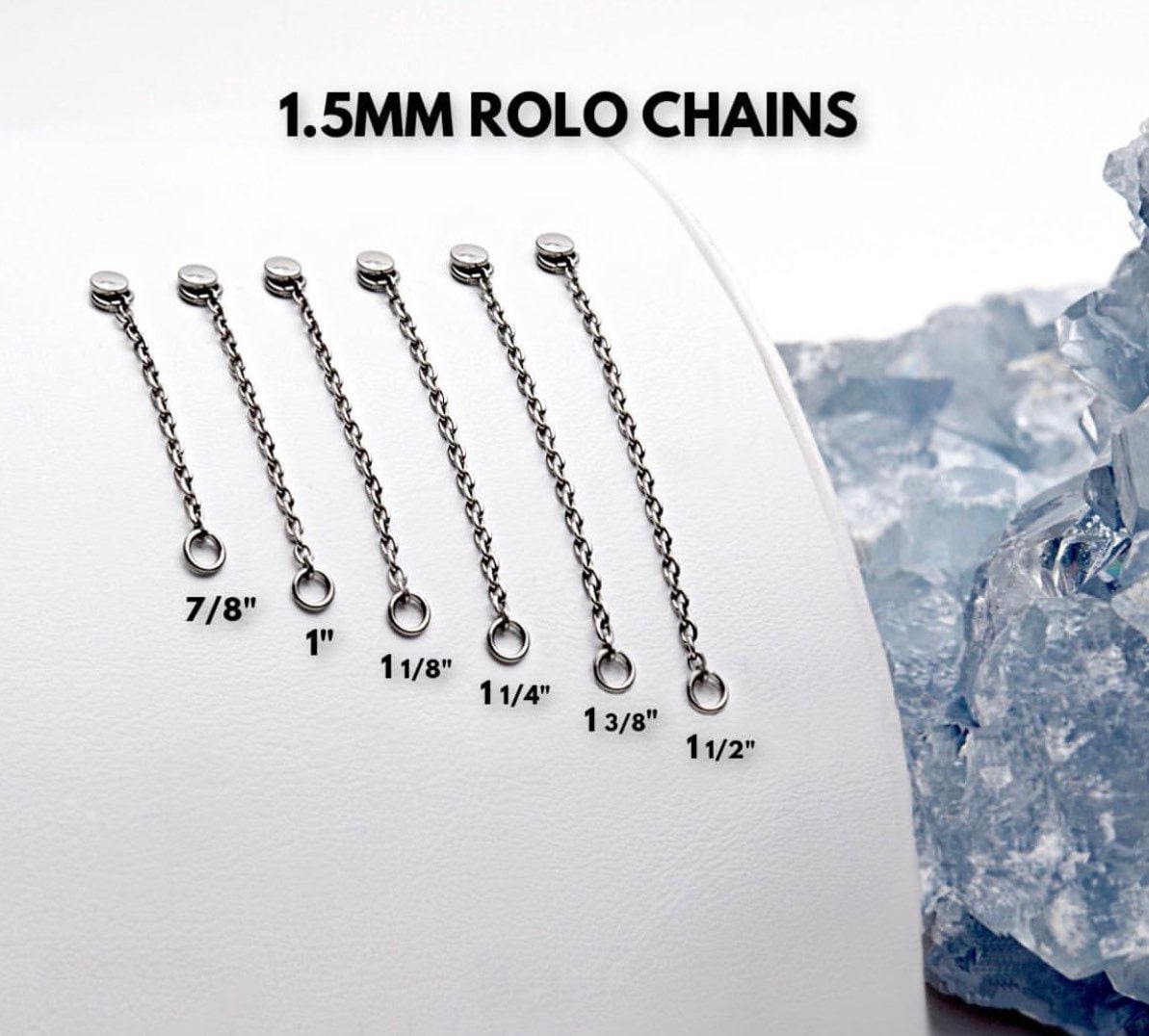 Titaniam Rollo Titanium Rolo Chain With O-ring | Nostril Chain | Industrial Chain ...