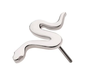 Schlangenohrring aus Titan | Gewindeloses Knorpelpiercing, 20 Gauge
