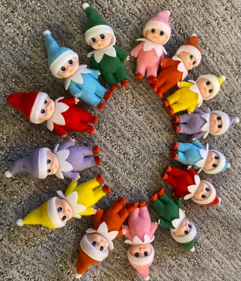 Set of 2 Baby elf twins 2 Toddler elf Twins or 1 baby and 1 Toddler Set Free Shipping 画像 4