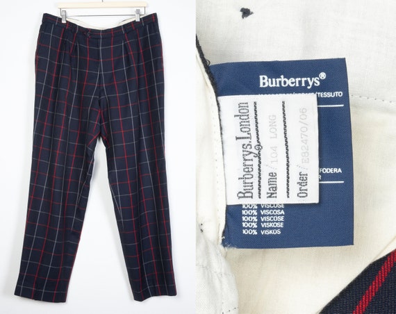 BURBERRY Original Wool Vintage Check Pants 104 Lo… - image 1