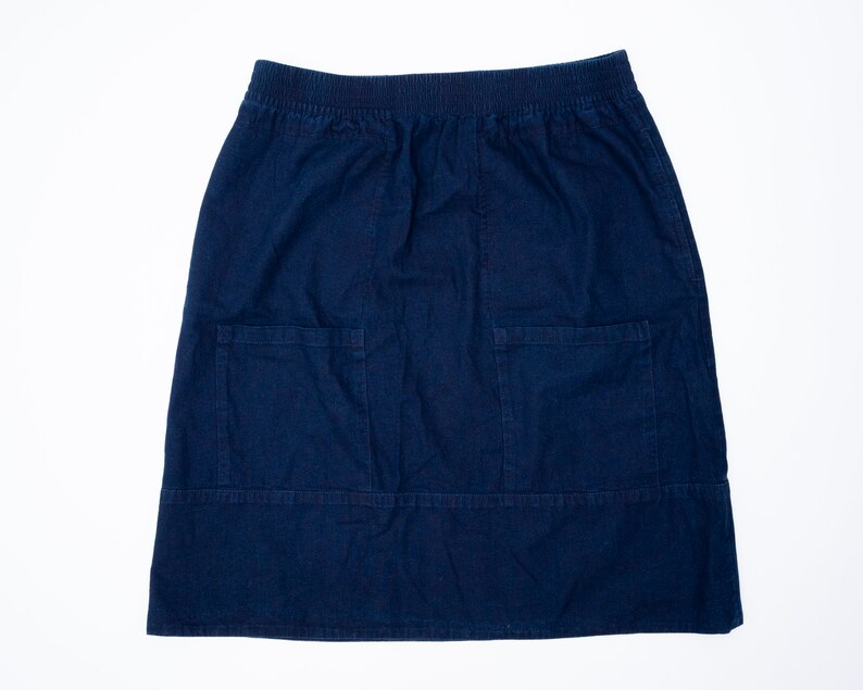 APC Skirt Navy Blue Jean Denim Front Pockets Front Pockets Size 40 L