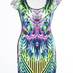 Roberto Cavalli Pencil Dress S Abstract Floral