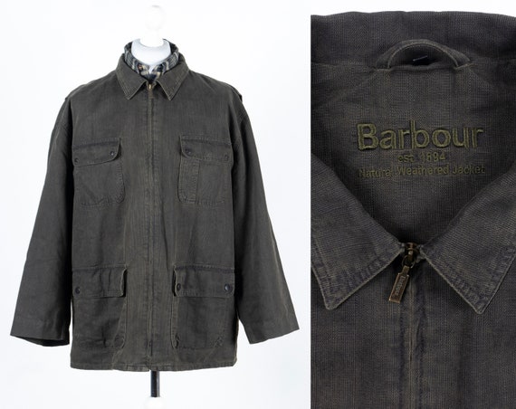 Barbour Natural Weathered Jacket Field Grey Olive