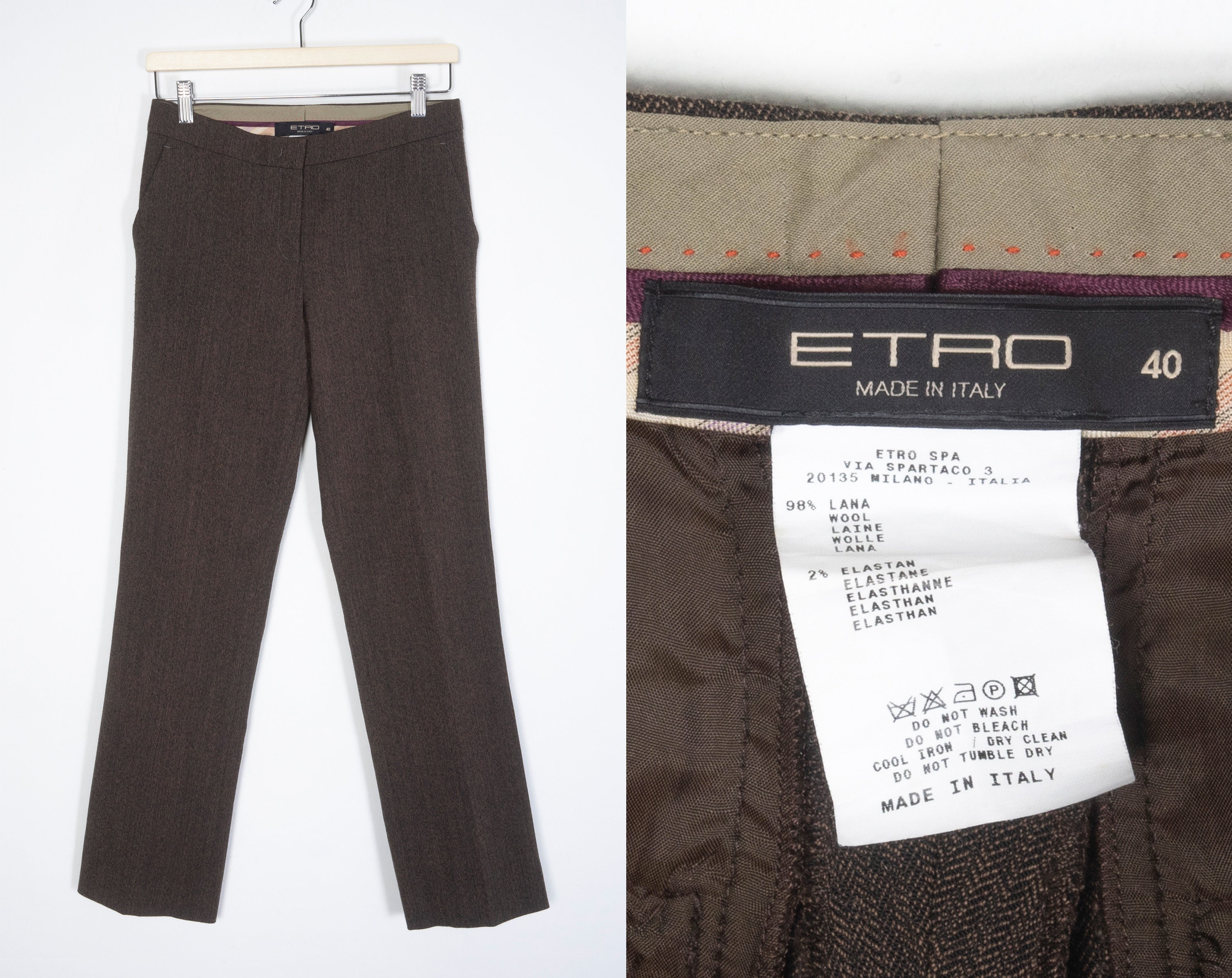 Etro Pants Women's 40 US 4 Wool Italy - Etsy