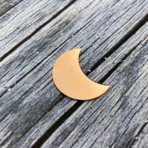 1.25” Moon Blank - 19ga Copper - 25 Pack - Metal Stamping Blanks