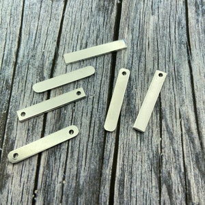 0.25" x 1.25" Rectangle – 16ga Aluminum - 10 Pack - Metal Stamping Blanks