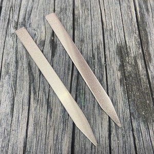Étiquette de jardin vierge de 0,50 po. x 6 po. - Aluminium de calibre 14 - Paquet de 25 - Ébauches d'estampage de métal