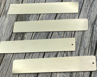 1" x 6" Rectangle Blank – 14ga Aluminum - 25 Pack - Metal Stamping Blanks