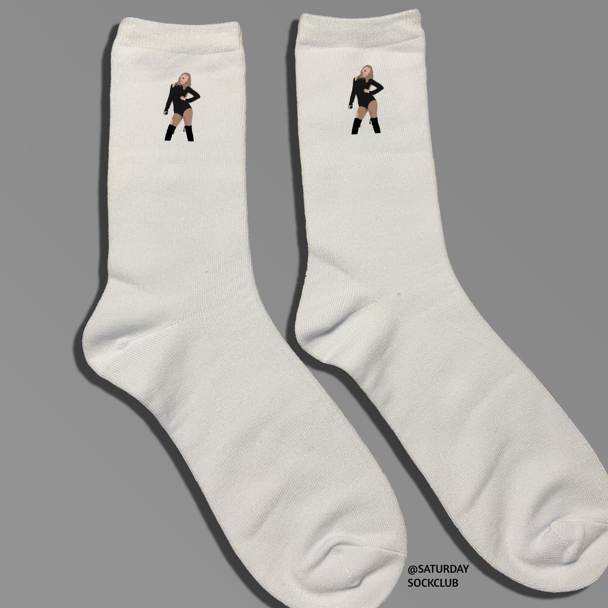 Taylor Swift White Socks Taylor Swift Merch Etsy